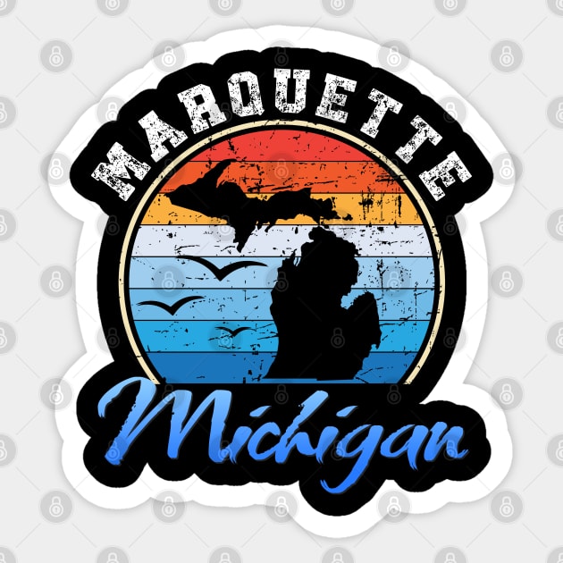 Marquette Michigan Sticker by Energized Designs